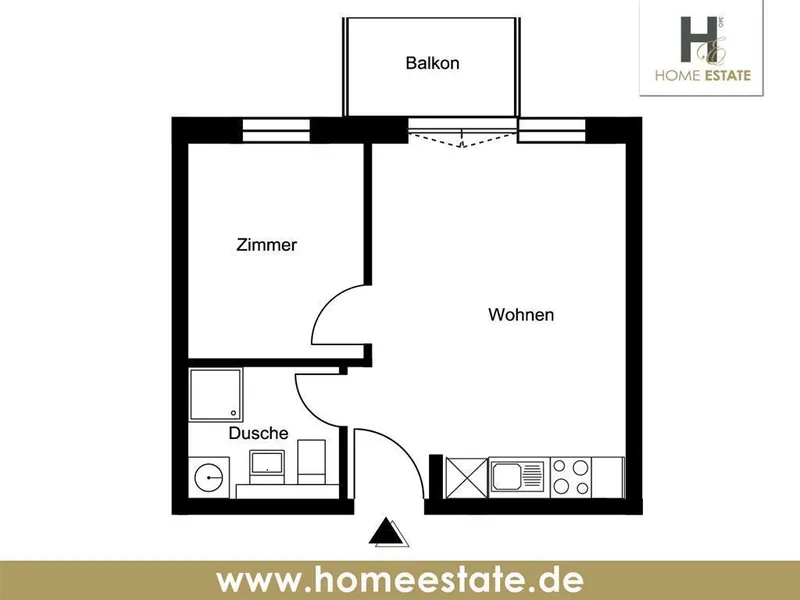 Möbliertes Apartment mit Balkon — photo 1